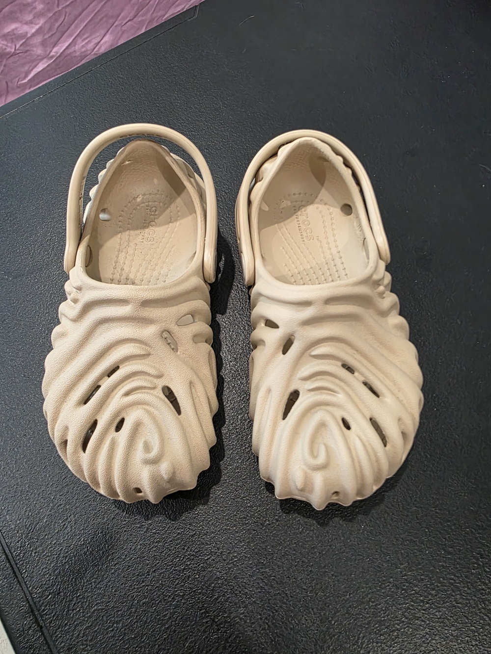 Kid's Lightweight Beige Slip-On Crocs